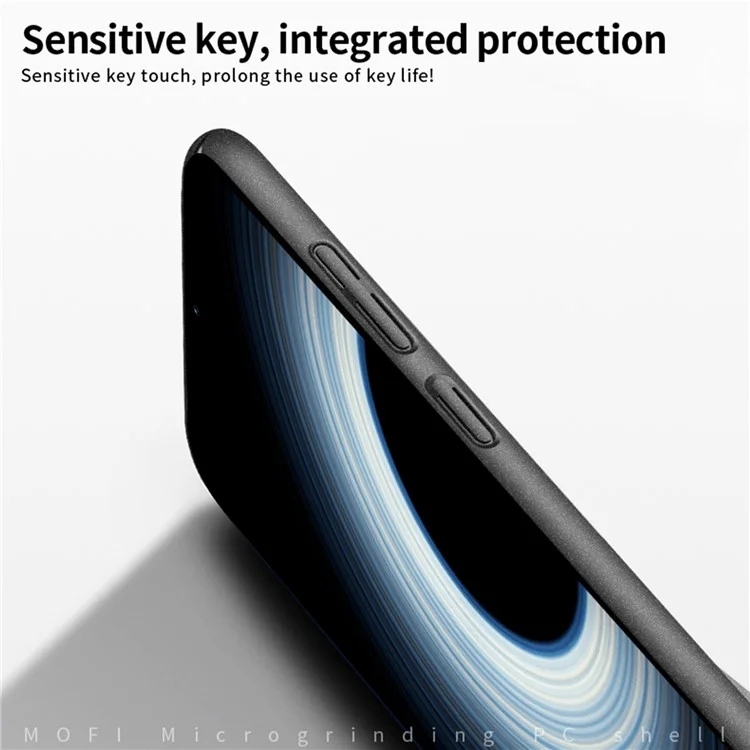 MOFI Shield Matte Series for Xiaomi 12T 5G / Redmi K50 Ultra 5G Hard PC Back Cover Anti-fingerprint Drop-proof Phone Case - Black