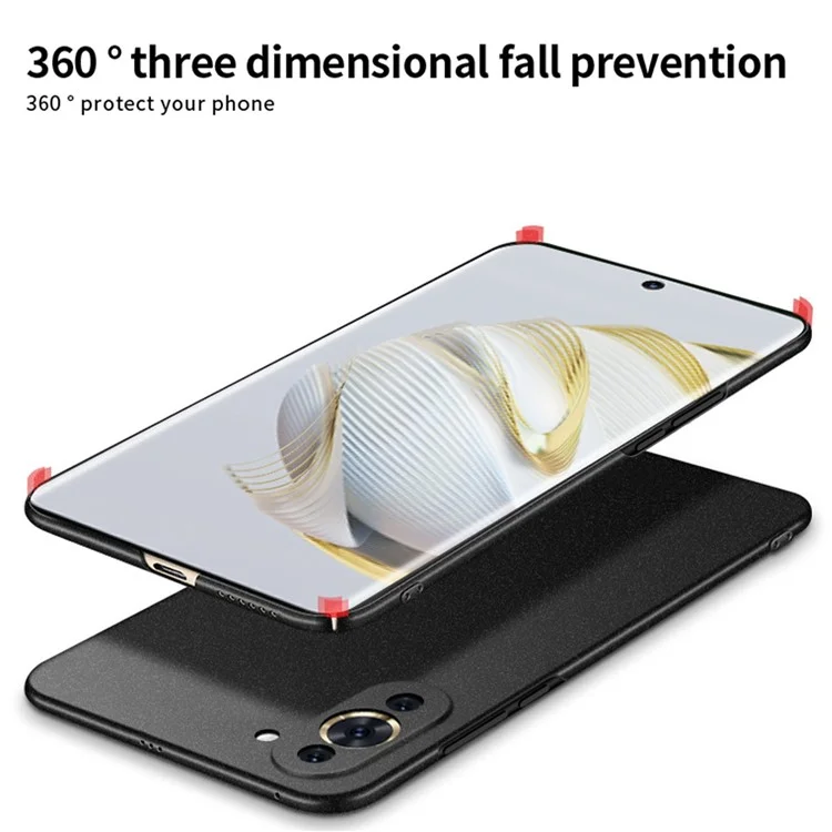 MOFI Shield Matte Series para Huawei nova 10 Pro 4G Cubierta Trasera Dura de PC Resistente a Rasguños Funda Protectora de Teléfono - Negro