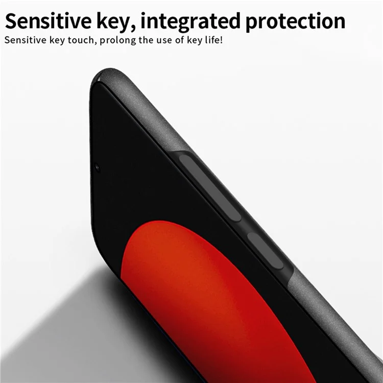 Серия MOFI Shield Matte Для Xiaomi 12S Ultra 5G Жесткая пк Задняя Крышка Для Амортизации Поглощающим Чехол по Защите Телефона. - Черный