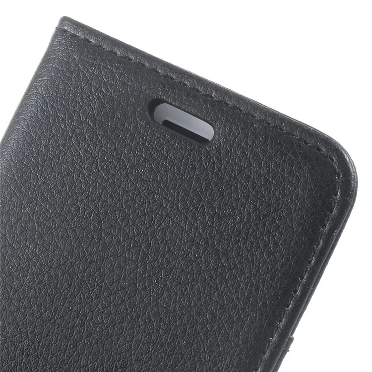 Litchi Texture Flip Leather Wallet Case for iPhone 8 / 7 4.7 inch - Black