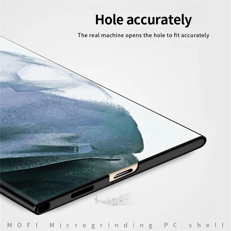 MOFI Shield Matte Series for Samsung Galaxy S23 Ultra Hard PC Back Cover Anti-scratch Cell Phone Protective Case - Black