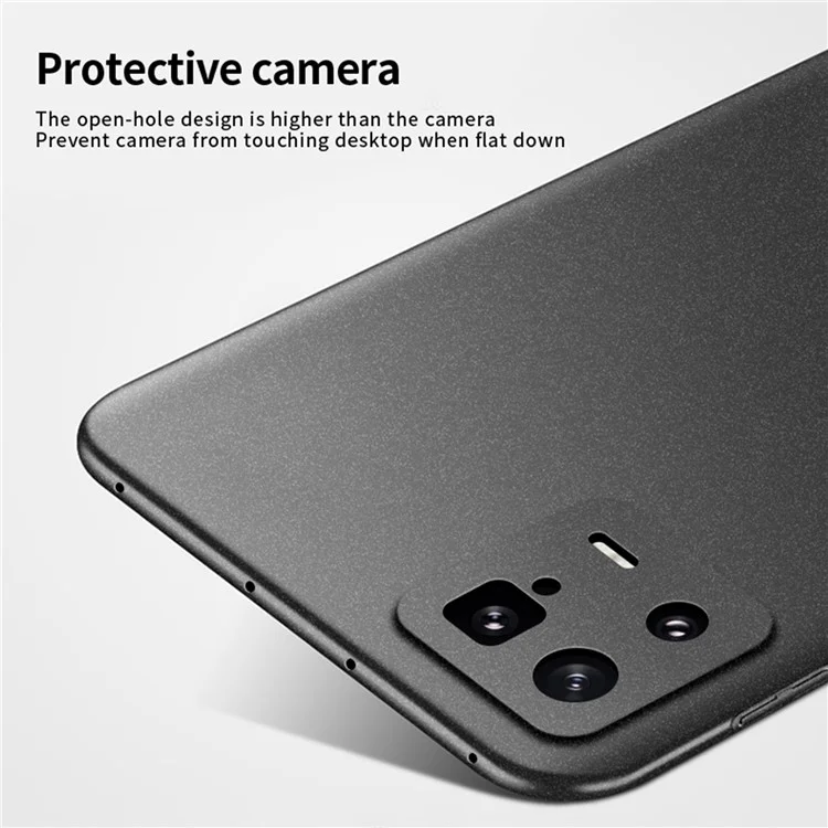 MOFI Schild Matte Serie Handyhülle für Xiaomi 13 5G, Anti-Kratzer Hartplastik-Rückseite Handy Schutzhülle - Schwarz