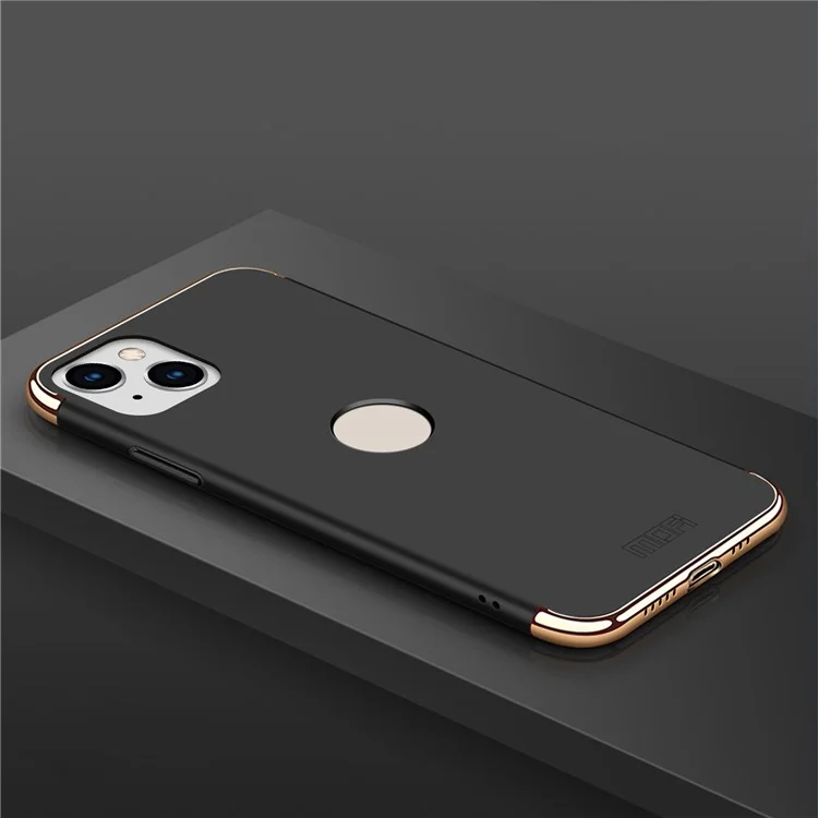 MOFI Guard Series Electroplating Back Cover für iPhone 14 Plus, abnehmbares 3-in-1-Hartkunststoff-Handyhülle - Schwarz