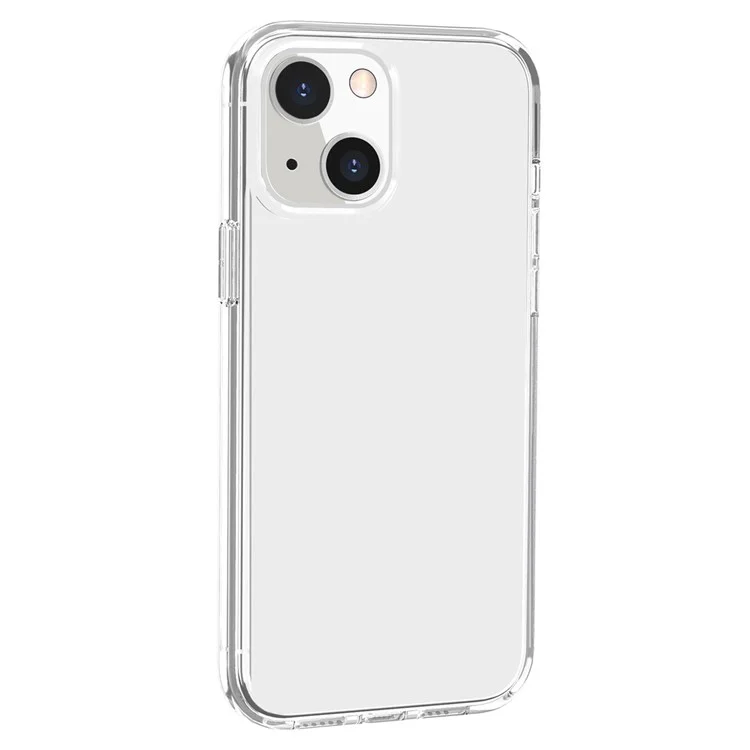 Transparente Handyhülle für iPhone 15, Hart-PC + Weich-TPU-Hülle Anti-Kratzer Hybrid-Cover - Transparent