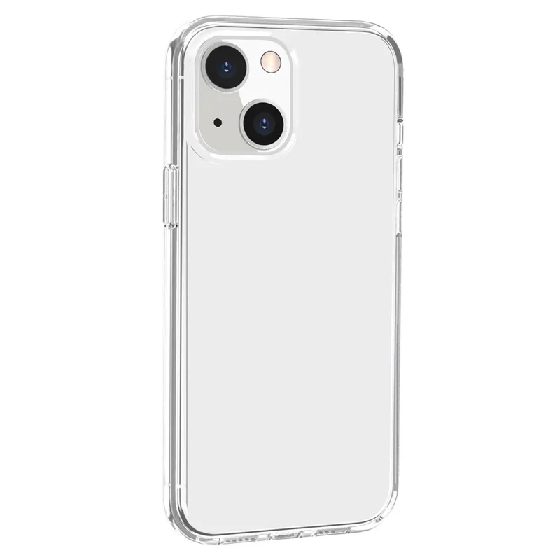 Handyhülle für iPhone 15 Plus, transparente harte PC + weiche TPU-Hülle Hybrid-Cover - transparent