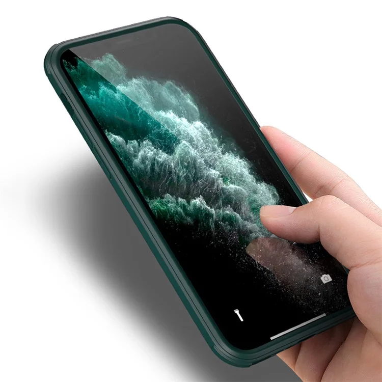 Per iPhone XR Protezione Completa del Corpo Custodia Trasparente Vetro Temperato Doppio Lato + Cornice in Silicone Protezione per Telefono - Verde Mezzanotte