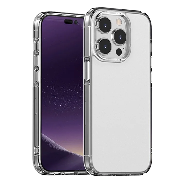 MOCOLO K29 Matte Phone Case for iPhone 15 Pro Protective PC+TPU Cover Anti-Fingerprint Cell Phone Shell - Transparent