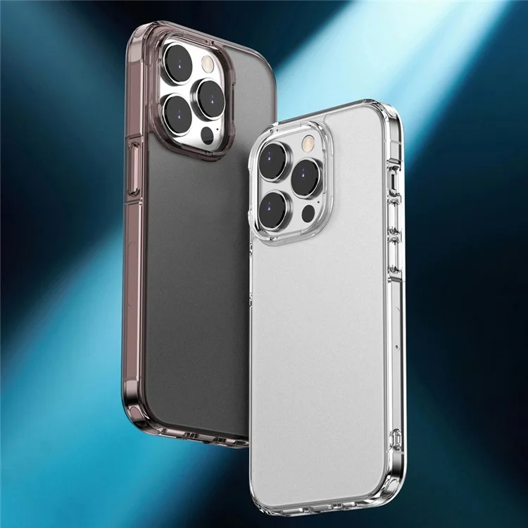 MOCOLO K29 Matte Phone Case for iPhone 15 Pro Protective PC+TPU Cover Anti-Fingerprint Cell Phone Shell - Transparent