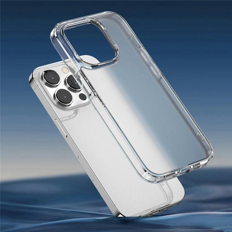 MOCOLO K29 Matte Phone Case for iPhone 15 Pro Protective PC+TPU Cover Anti-Fingerprint Cell Phone Shell - Transparent
