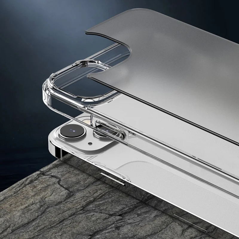 MOCOLO K29 PC+TPU Matte Phone Case for iPhone 15 Anti-Fingerprint Protective Phone Cover - Transparent