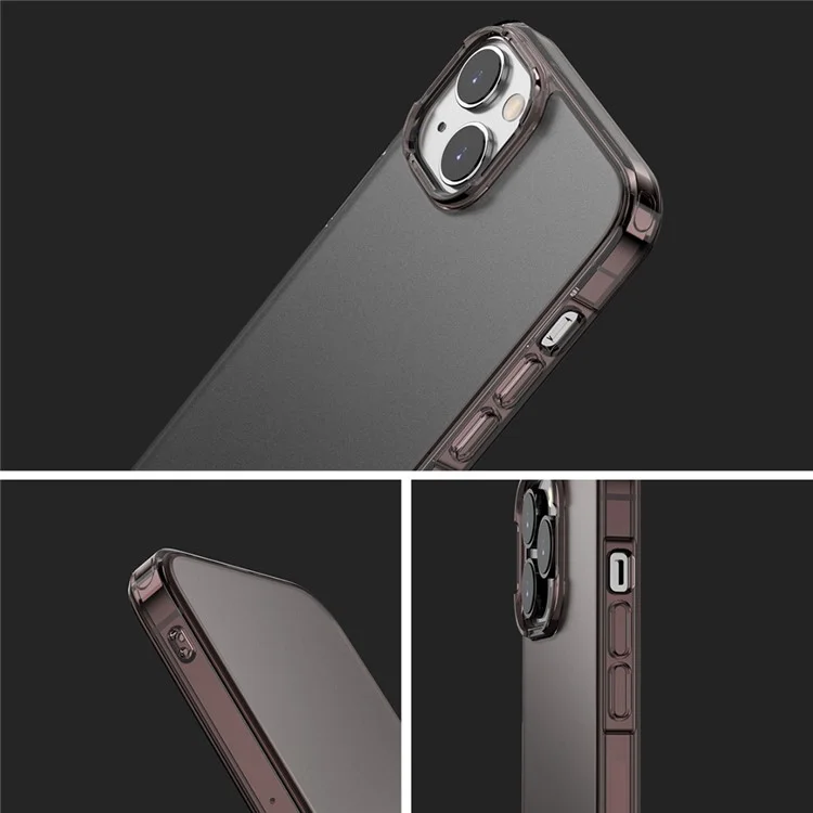 MOCOLO K29 PC+TPU Matte Phone Case for iPhone 15 Anti-Fingerprint Protective Phone Cover - Dark Brown