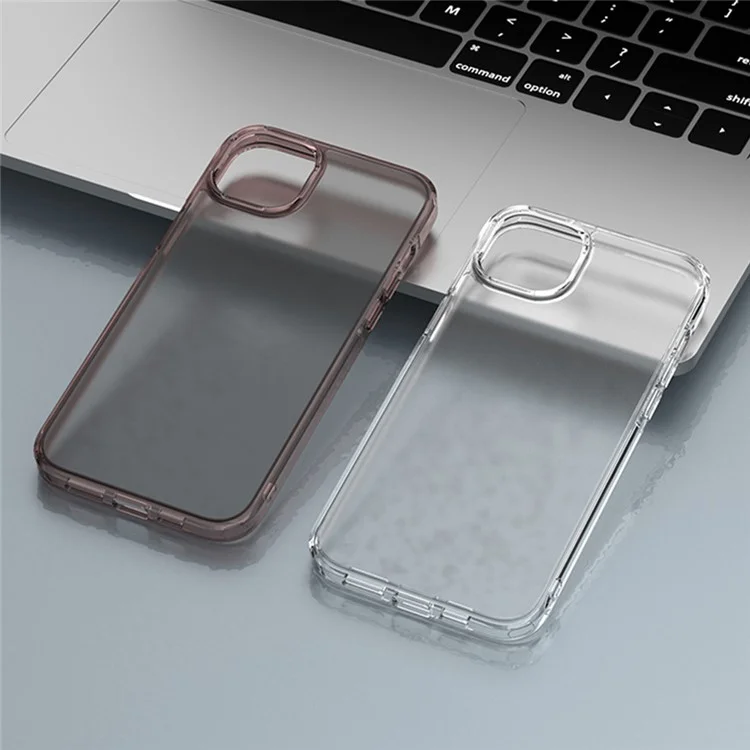 MOCOLO K29 PC+TPU Matte Phone Case for iPhone 15 Anti-Fingerprint Protective Phone Cover - Dark Brown
