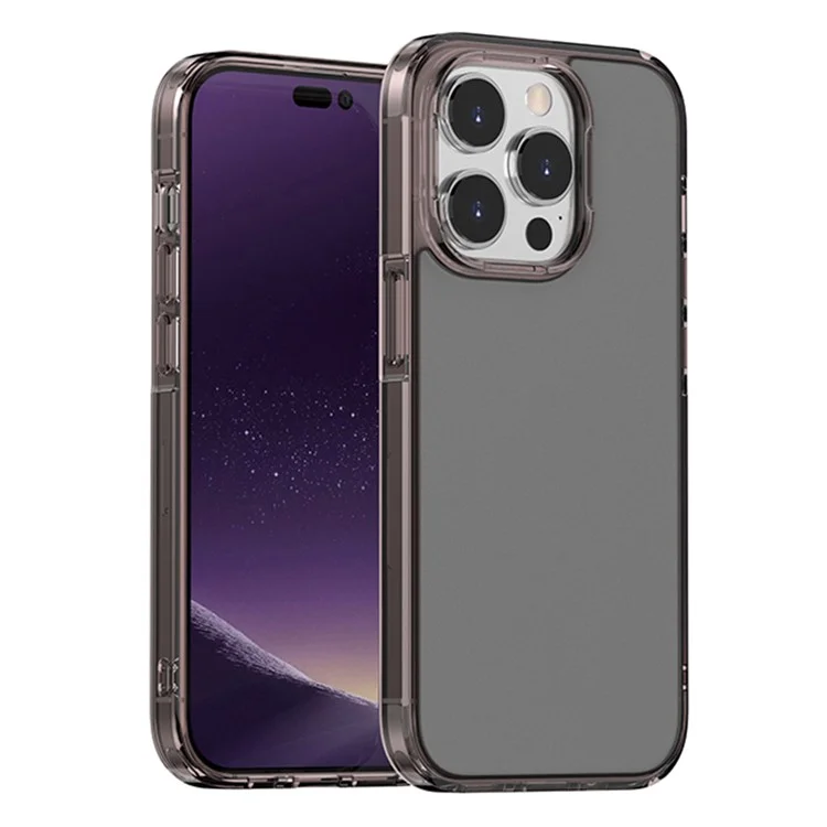 MOCOLO K29 Anti-Fingerprint Matte Slim Case for iPhone 15 Pro Max Shockproof PC+TPU Phone Cover - Dark Brown