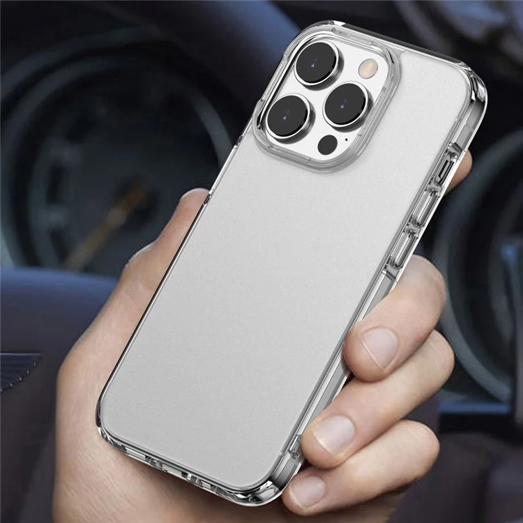 MOCOLO K29 Anti-Fingerprint Matte Slim Case for iPhone 15 Pro Max Shockproof PC+TPU Phone Cover - Dark Brown