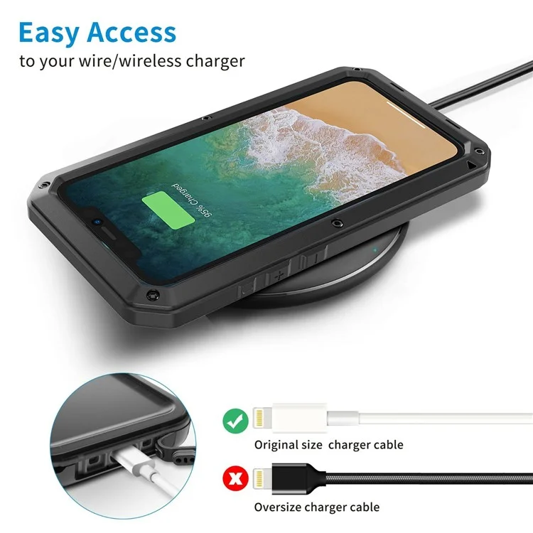 Für iPhone 15 Pro Silikon+PC+Metall Handyhülle Vollschutz Cover mit gehärtetem Glas Film - Schwarz