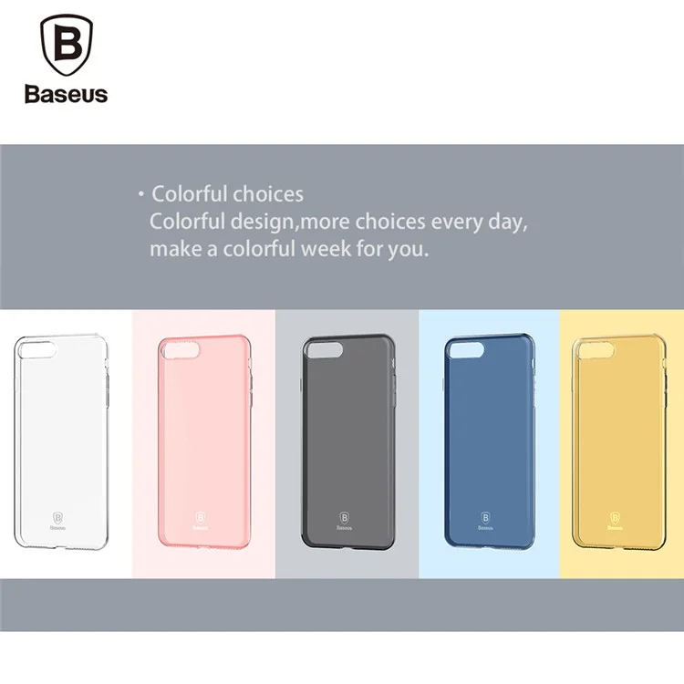 BASEUS Simple Series Clear TPU Cover for iPhone 8 / 7 4.7 inch - Black