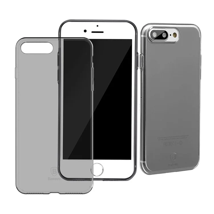 BASEUS Simple Series Clear TPU Case for iPhone 8 Plus / 7 Plus 5.5 Inch - Black