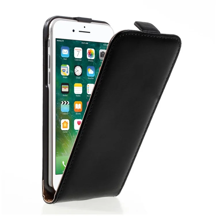 Vertical Flip Split Leather Case for iPhone 7 4.7 inch - Black