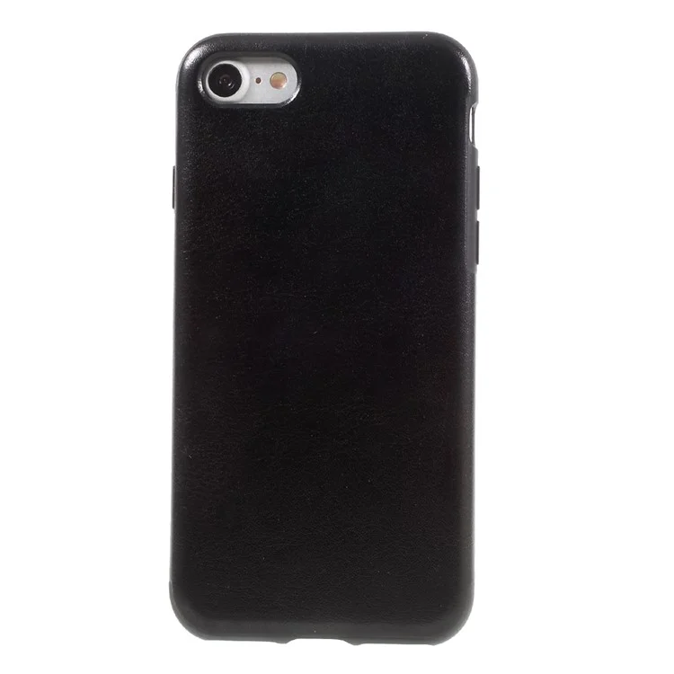 Crazy Horse Leather Coated TPU Back Cover for iPhone 8 / 7 4.7 inch - Black