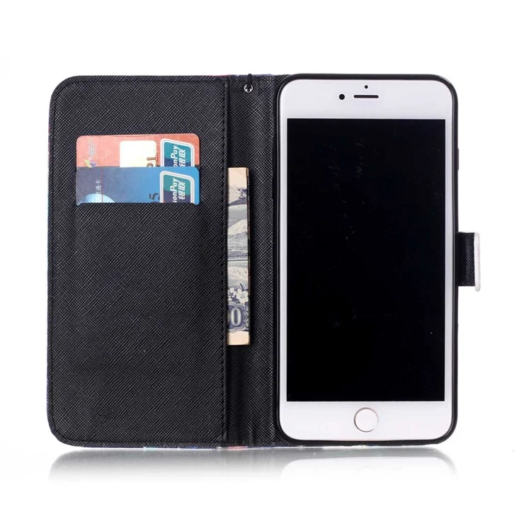 Leather Stand Cover with Card Slots for iPhone 8 Plus / 7 Plus 5.5 inch - Have A Nice Day