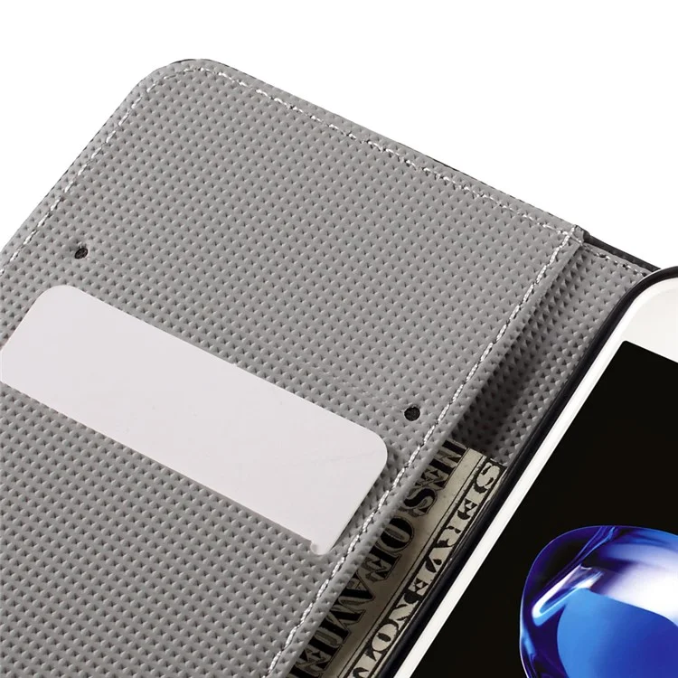 Flip Leather Wallet Stand Case Pour Iphone 7/8 / se (2020) / se (2022) - Drapeau Américain Rétro