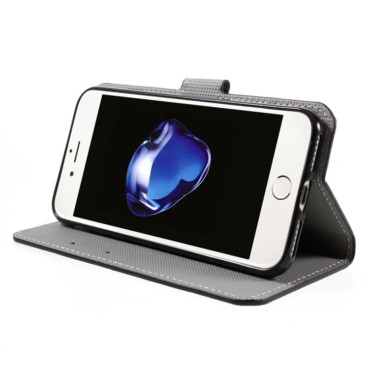 Flip Leather Wallet Stand Case Pour Iphone 7/8 / se (2020) / se (2022) - Drapeau Américain Rétro
