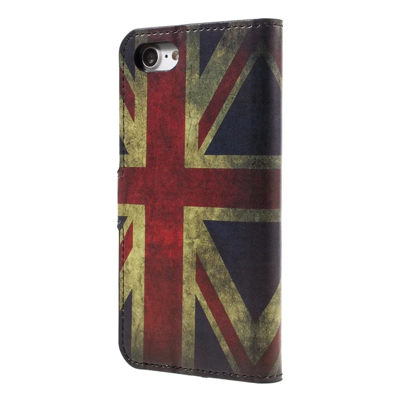 Flip Leather Wallet Stand Cover for iPhone 7/8/SE (2020)/SE (2022) - Vintage UK Flag
