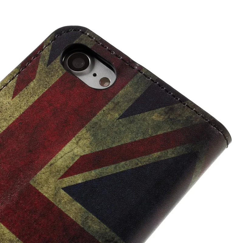 Flip Leather Wallet Stand Cover for iPhone 7/8/SE (2020)/SE (2022) - Vintage UK Flag