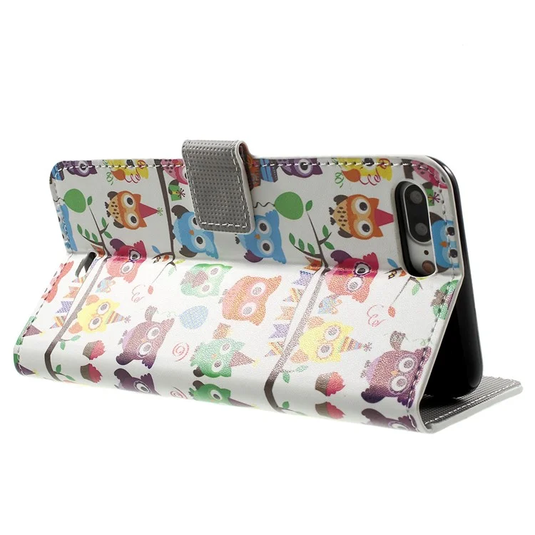 Wallet Leather Stand Case for iPhone 8 Plus / 7 Plus 5.5 inch - Multiple Owls