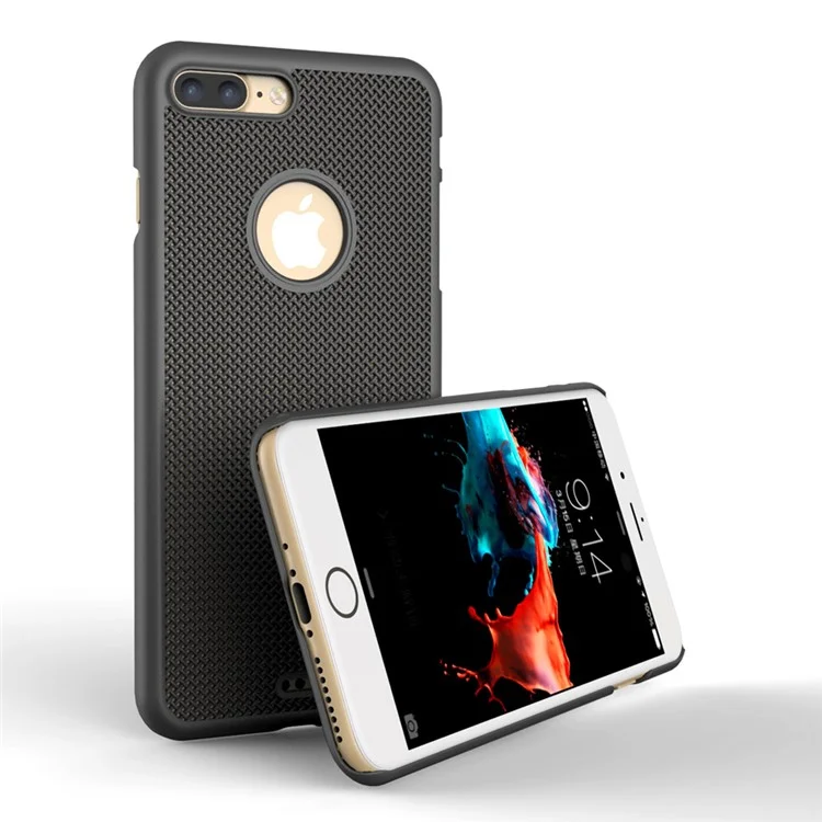 LOOPEE Woven Texture Hard PC Back Case for iPhone 8 Plus / 7 Plus - Grey
