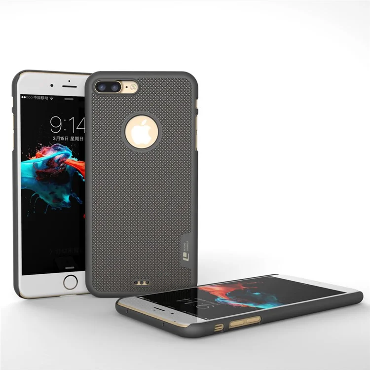 LOOPEE Woven Texture Hard PC Back Case for iPhone 8 Plus / 7 Plus - Grey