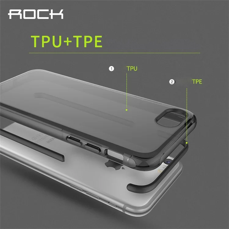 ROCK Guard Series TPU + TPE Back Case for iPhone 8/7 - Black