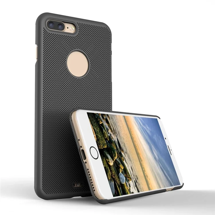 LOOPEE Hollow Mesh Hard Cover Case for iPhone 8 Plus / 7 Plus - Grey