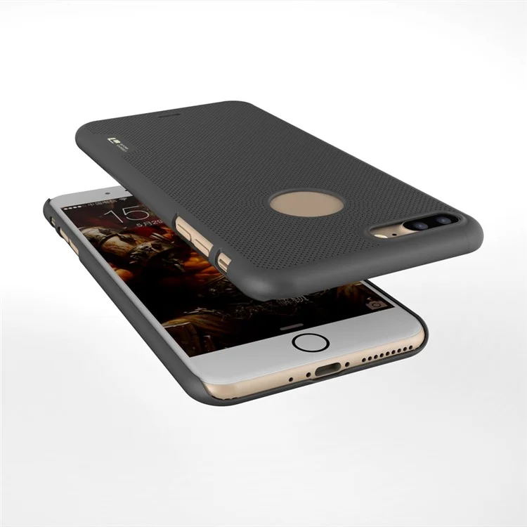 LOOPEE Hollow Mesh Hard Cover Case for iPhone 8 Plus / 7 Plus - Grey