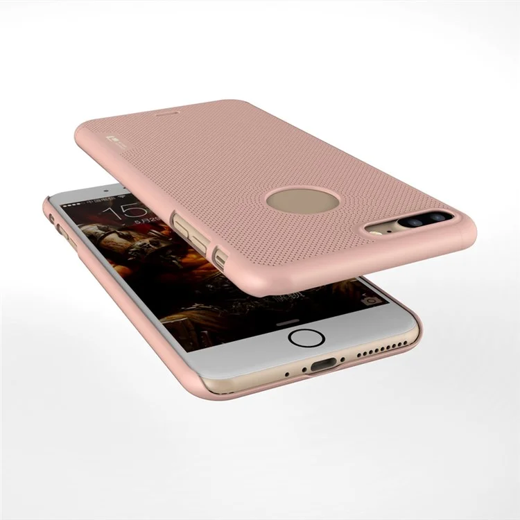 LOOPEE Hollow Mesh Hard Back Case for iPhone 8 Plus / 7 Plus - Rose Gold