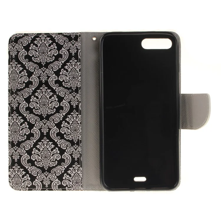 Wallet Leather Stand Case for iPhone 8 Plus / 7 Plus - Damask Flowers