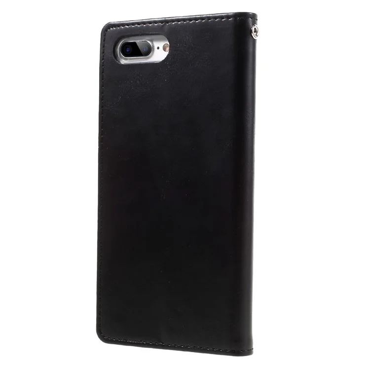 MERCURY GOOSPERY Blue Moon Flip Leather Case for iPhone 8 Plus / 7 Plus - Black
