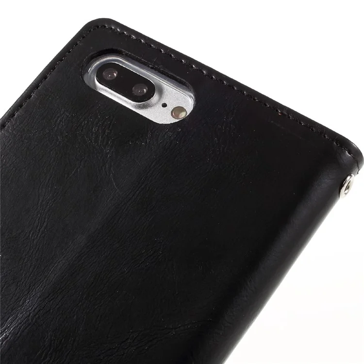 MERCURY GOOSPERY Blue Moon Flip Leather Case for iPhone 8 Plus / 7 Plus - Black