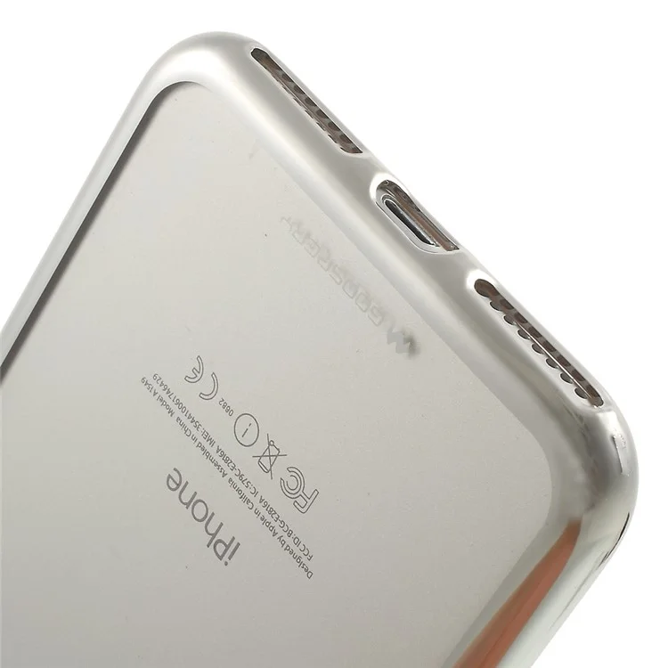 MERCURY GOOSPERY Ring 2 Case Electroplating TPU Clear Cover for iPhone 8 Plus / 7 Plus - Silver
