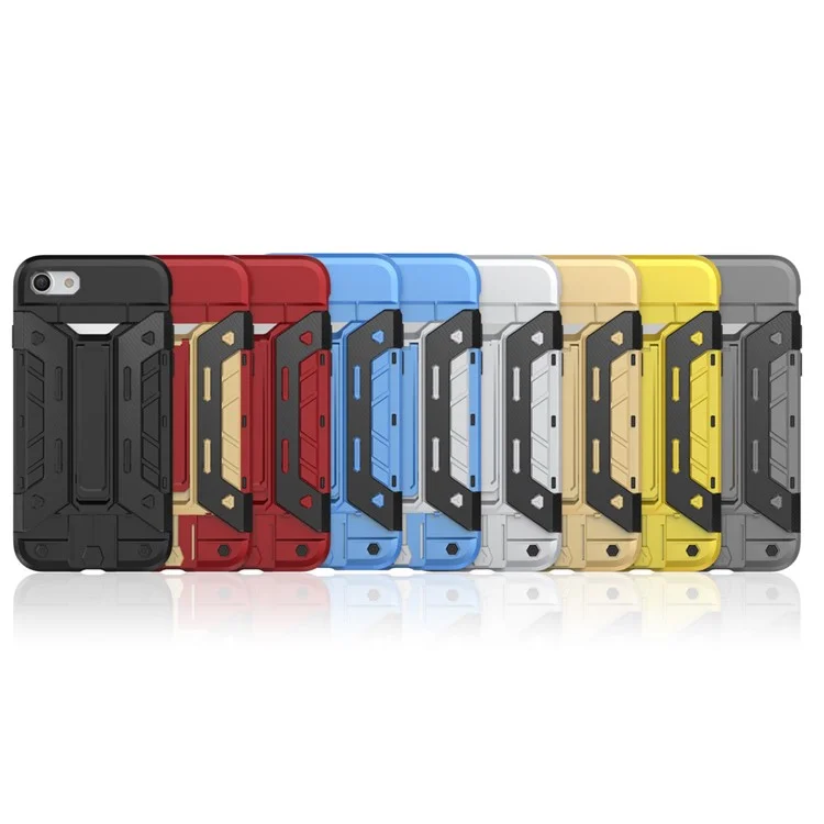 Armor PC + TPU Kickstand Card Holder Cover for iPhone 8/7 4.7 inch - Gold