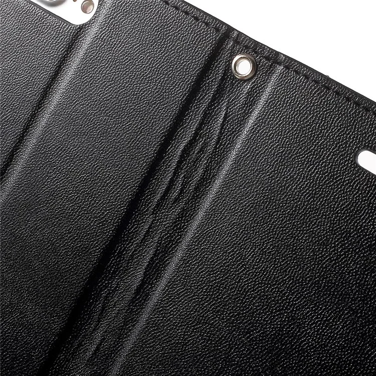 MERCURY GOOSPERY Bravo Diary Leather Wallet Case for iPhone 8 Plus / 7 Plus - Black