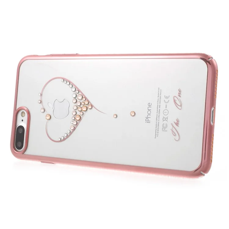 KINGXBAR Diamond PC Shell for iPhone 8 Plus / 7 Plus (Rose Gold Edge) - The Wish of the Stars
