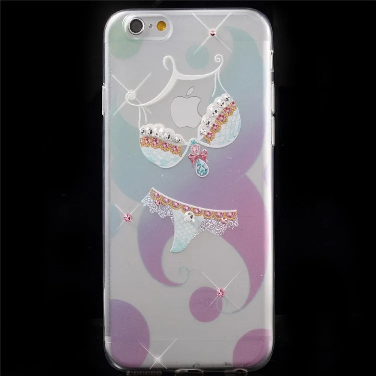 KINGXBAR Authorised Swarovski Diamond TPU Phone Case for iPhone 6s / 6 - Underwear Suit