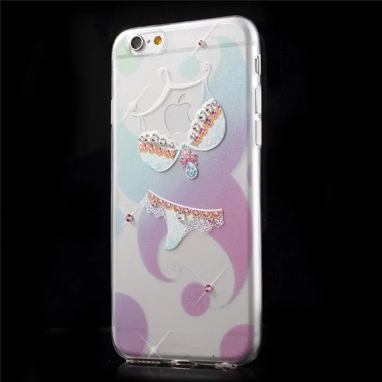 KINGXBAR Authorised Swarovski Diamond TPU Phone Case for iPhone 6s / 6 - Underwear Suit
