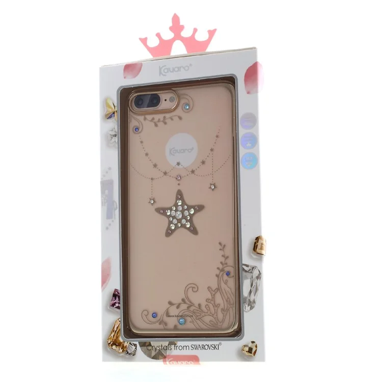 KAVARO for iPhone 7 Plus Swarovski Diamond Plating Plastic Cover for iPhone 8 Plus / 7 Plus - Star Pendant Necklace