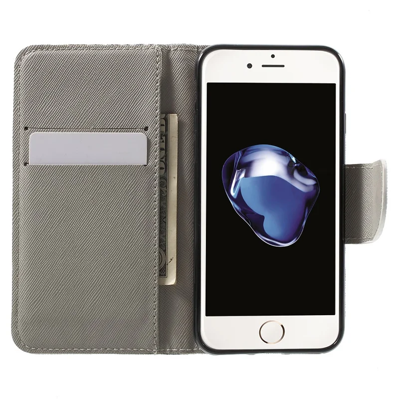 Pattern Printing Leather Wallet Magnetic Case for iPhone 7/8/SE (2022)/SE (2022) - Camouflage Pattern