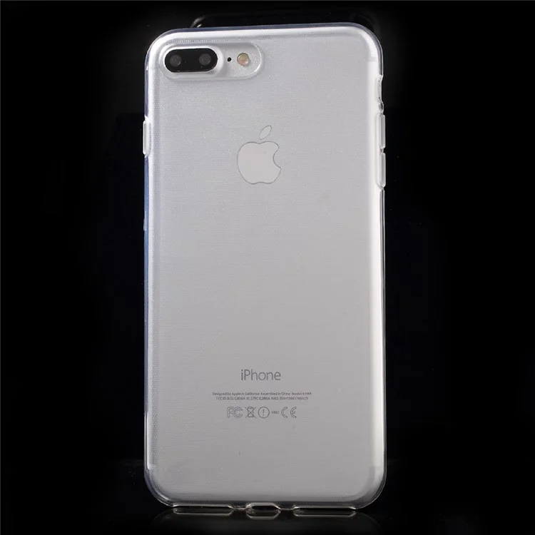 Clear Anti-watermark TPU Gel Protective Case for iPhone 8 Plus / 7 Plus - Transparent