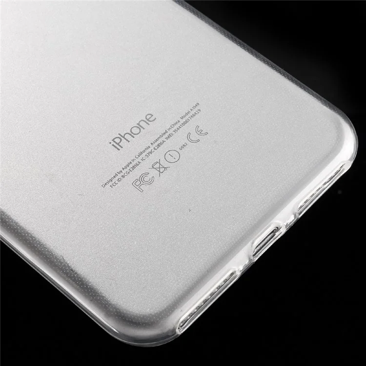 Clear Anti-watermark TPU Gel Protective Case for iPhone 8 Plus / 7 Plus - Transparent