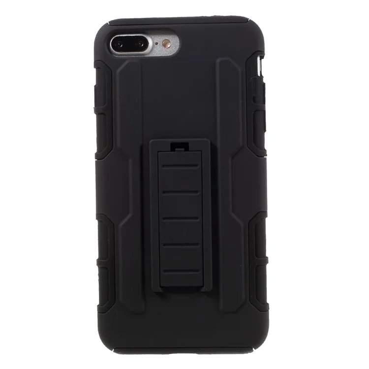 Belt Clip Kickstand PC TPU Hybrid Holster Case Cover for iPhone 8 Plus / 7 Plus 5.5 inch - Black