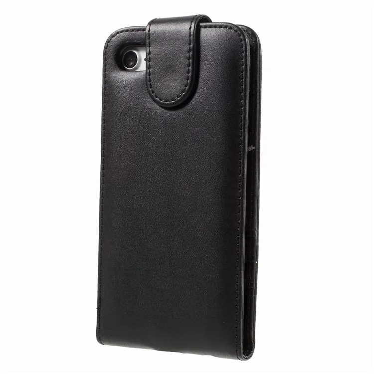 Vertical Flip Card Holder Leather Case for iPhone 8 / 7 4.7 inch - Black